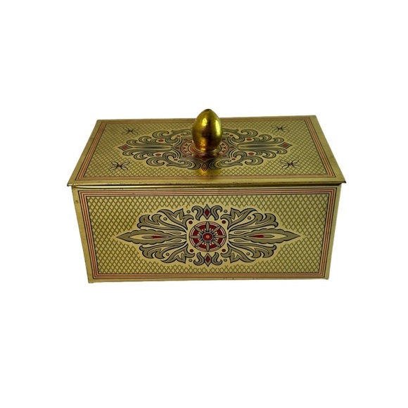 Lidded Tin Made in Western Germany Small  Trinket Box - Picture 7 of 13